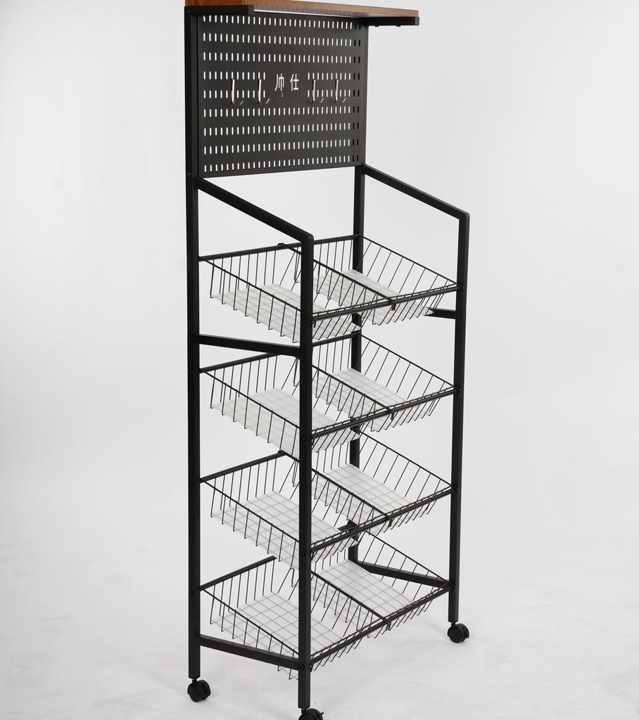 Kitchen Fruit and Vegetable Storage Basket Floor Multi-layer Microwave Storage Shelf Storage and Arrangement