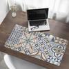 Durable Anti-Slip Desk Mat with Retro Tiles Patterns 100x50 Cm