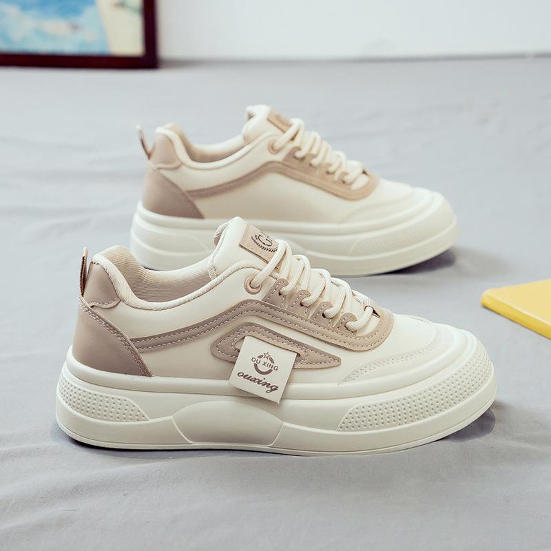 

Весна новая маленькая белая обувь женская обувь универсальная спортивная толстая подошва обувь весна и осень 35 хаки