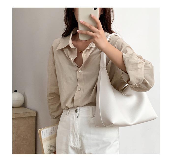 Korean Vintage Style Soft Leather Women's Tote: Fashionable, Niche Design, Large Capacity Shoulder Dumpling Bag for 2025 Commutes