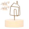 10Pcs Table Card Holder Retro House Shape Cute Design Business Card Photo Holder for Office Home