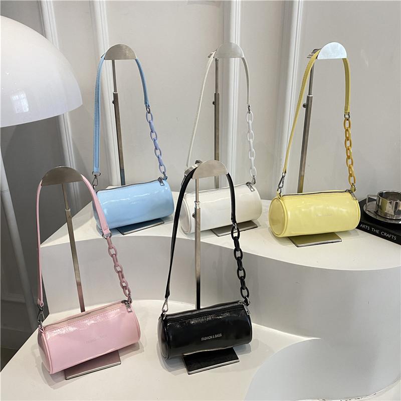 Chain round simple bag atmospheric versatile foreign style messenger bag women's 2025 new trendy niche shoulder bag trendy bag