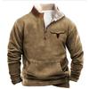Spring And Autumn New Men'S Long Sleeve Half Zipper Printed Casual Fashion Trend Jacket
