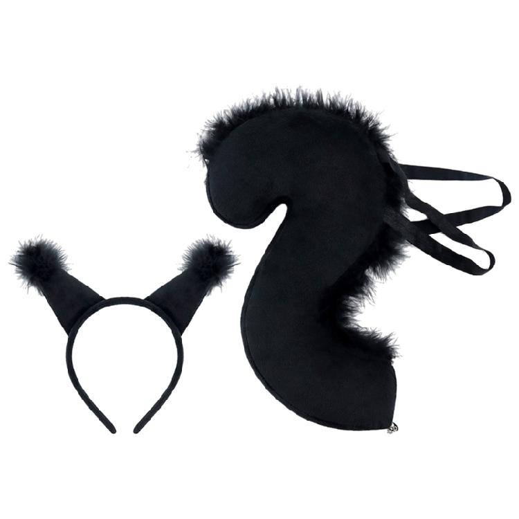 Animal Squirrel Costume Set,Squirrel Ears and Tail Set Animal Fancy Dress Kit for Birthday Party Halloween Cosplay Props