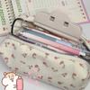 1 Stück Mädchen Federmäppchen mit großer Kapazität Cartoon Blumenmuster Stifteetui Multifunktionaler Organizer Schüler Schreibwaren