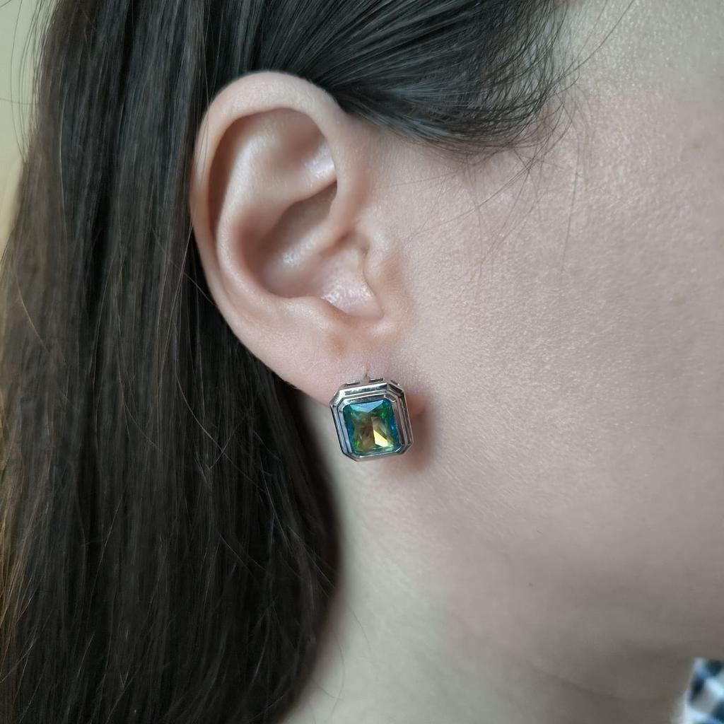 Серебряные серьги с мистик топазом 4.563ct (2190264)