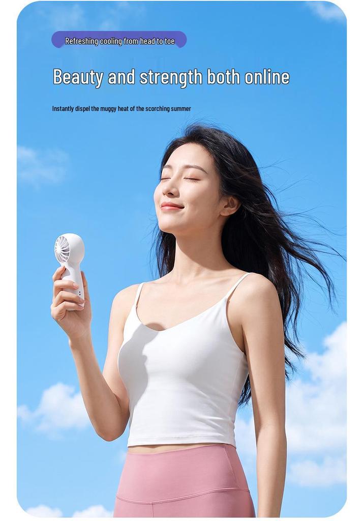 Portable Mini Handheld Smart Fan with Digital Display