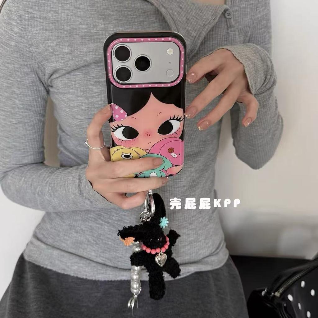 Cute Cartoon Brunette Girl Ins15 for 17pro Apple 17ProMax Phone Case iPhone16