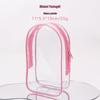 Clear PVC Zipper Doll Storage Bag - 19cm, Cartoon Dust Cover with Portable Hanging Buckle
