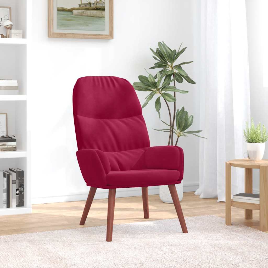 Relax Chair Burgundy Velvet