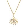 Micro-Inlaid Light Luxury Zircon Eyes Exquisite Micro-Inlaid Necklace Women'S Fashion Trend Collarbone Chain