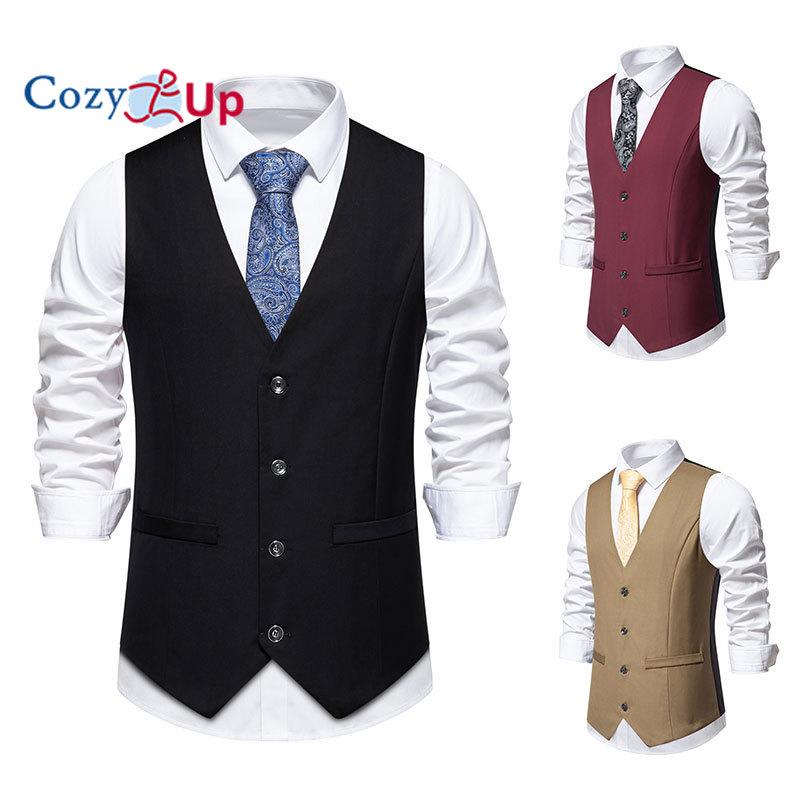 Cozy Up menns fritidsdress dress vest Slim Fit Business Formell vest vest