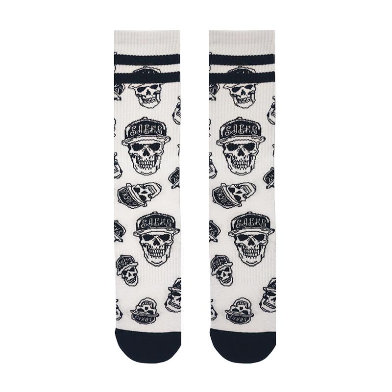 6 Styles Gothic Retro Skull Punk Skeleton Crew Socks Unisex Harajuku Elastic Cotton Women Men Stocking Skateboard Long Socks