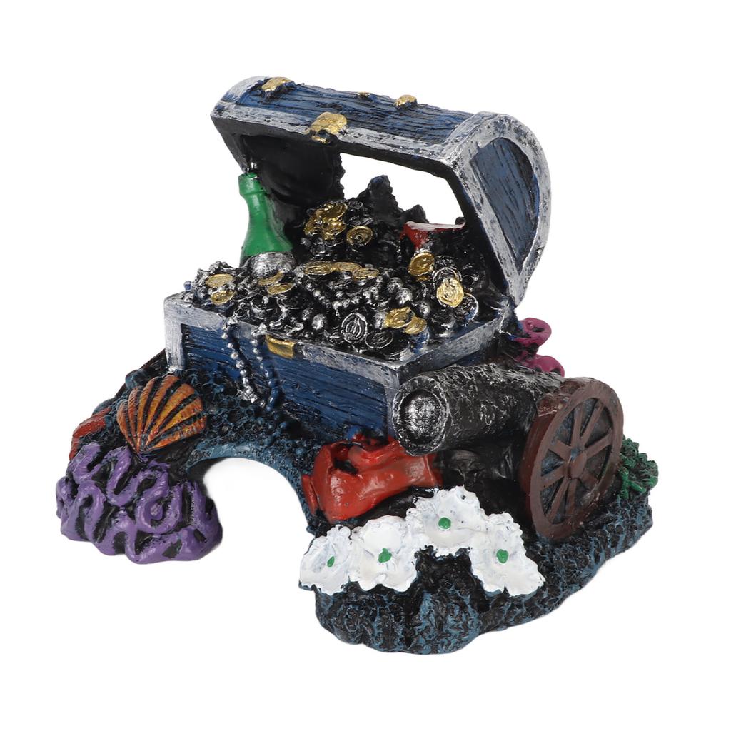 Aquarium Treasure Box Ornament   Cave Lifelike Resin Jewelry Box Decoration for Freshwater Saltwater
