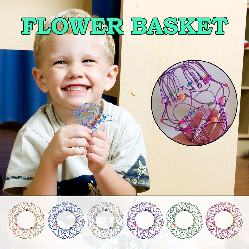 Changes Molds Magic Mandala Flower Basket Magic Hoop Toy Handmade Wire Toy Creative Finger Toys