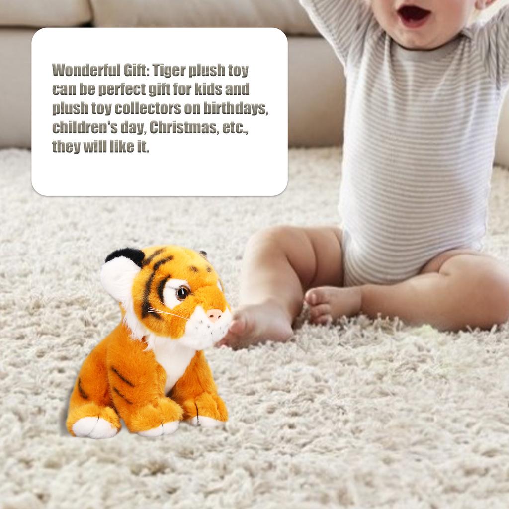 Tiger Plush Toy Children Soft Cute Funny Party Tiger Stuffed Toy Home Decoration Birthday GiftYellow