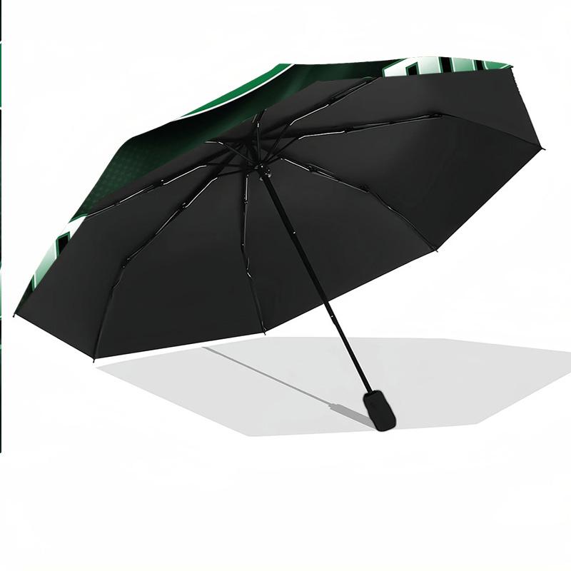 8 Rib Auto Folding Umbrella Hibernian FC Print Custom Name Text Portable Rain Gear