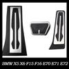 LHD Gas Fuel Brake Footrest Pedal Plate Pad for BMW X5 X6 F15 F16 E70 E71 E72 Car Pedals Accessories