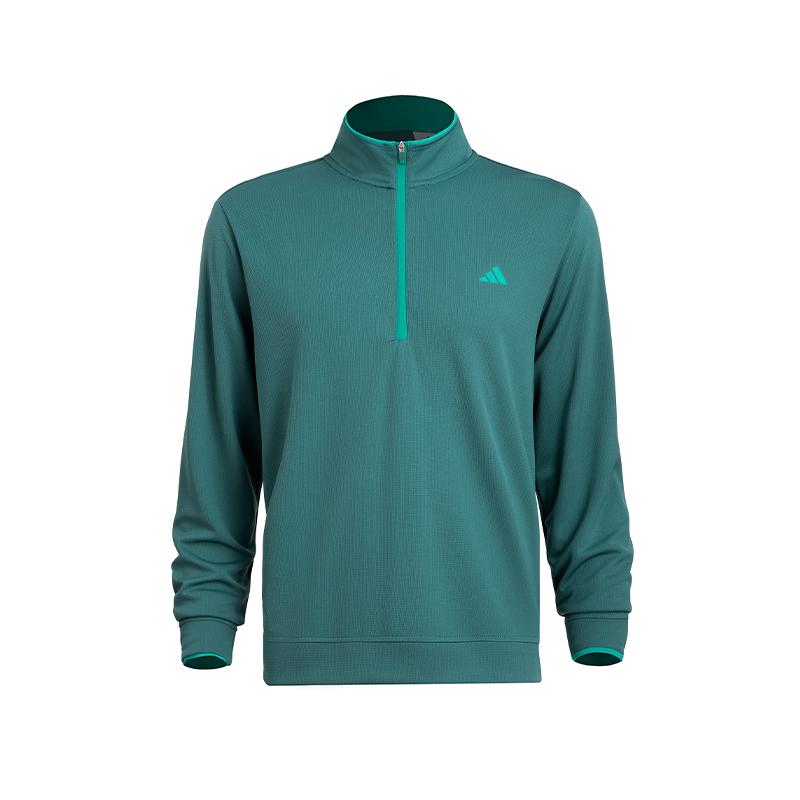 Adidas Lightweight Half-Zip Top Solid Color Golf Long Sleeve T-Shirt Men Tops JX7230