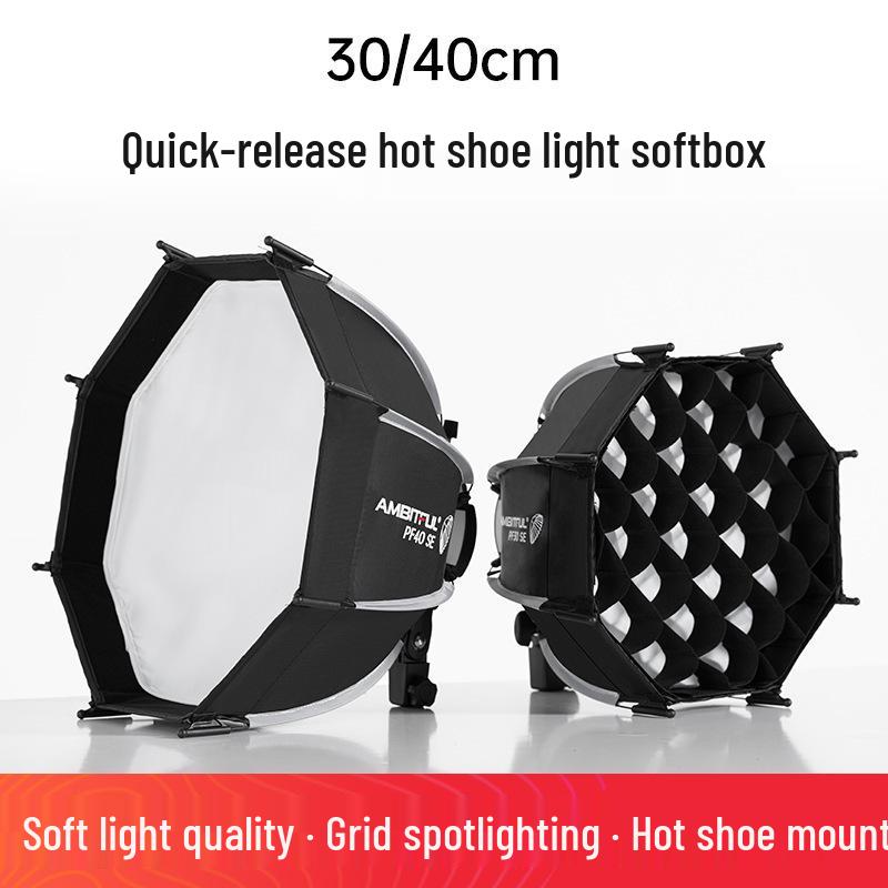 Ambitful Zhijie Quick-Install Octagonal Mini Softbox for Godox TT520II V1 Flash