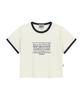 Malittepeulangsowajeobeo W Classic Logo Applique Ringer Crop Tee Ivory