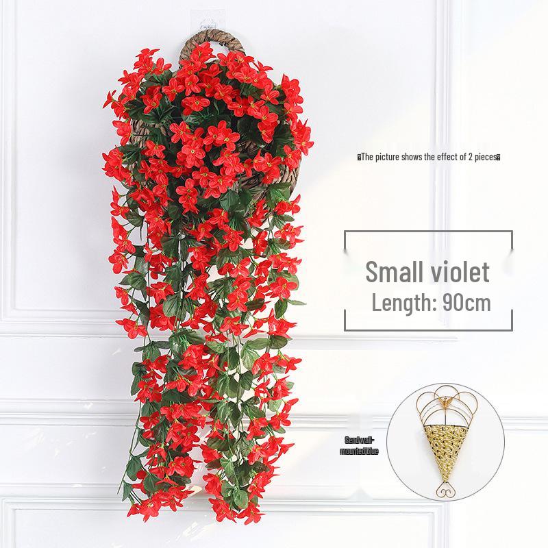 Wisteria Vine Artificial Silk Flower Wall Hanging for Indoor Decoration