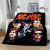 Rocková kapela AC/DC retro potištěná deka Flange hřejivá deka piknikové deky cubre cama throw deka podšívka do postele dárek k narozeninám
