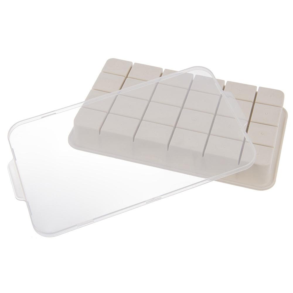 Foremka Silikonowa Forma do Dużych Kostek Lodu Lód Duże Kostki XL Pokrywka