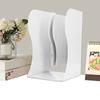 Bookends Retractable Flexible Cute Simple White Large Slim Design Metal Material Office Book Support