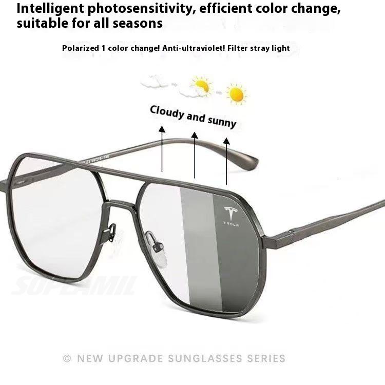 Tesla Model 3 Model Y Model S Model X Cybertruck Car High-end Men Women Change color Sunglasses UV Protection Driver's Goggles