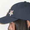STAR PATCH MIXED APPLIQUE BALL CAP NAVY