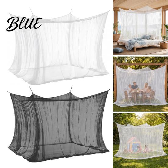 Lightweight Mosquito Net Protection Bed Net Mesh Rectangular 4 Corners Insect Barrier Canopies Netting for Outdoor Camping Patio Backyard