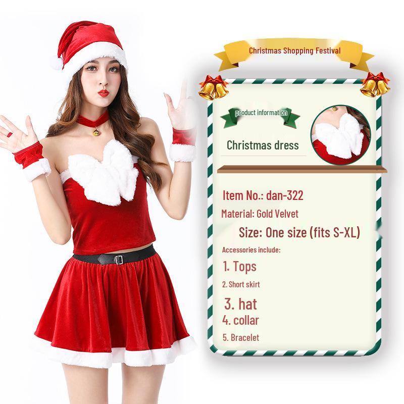 2023 Weihnachtsmann Weihnachtskostüm und Cosplay-Outfit-Set