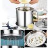 Bacon Grease Container with Filter1.3LStainless Steel Cooking Oil Container with Lid and Easy Grip Handle for Storing Frying Oil