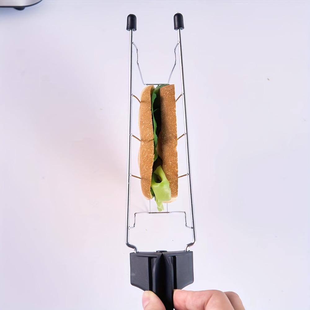 Soporte para Rebanadas de Tostada Resistente al Calor Acero Inoxidable Soporte para Sándwiches Rejilla para Tostadora Parrilla Pan