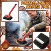 Portable Outdoor Manual Grill Cleaner Brush with Sturdy Handle and Replaceable Scrubbing Pad for Efficient Barbecue Cleaning
