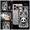 For iPhone 17 Pro Max Case Black Coat Panda Pattern Soft Silicone Lanyard Cover For iPhone 16 Pro Max Cover iPhone 15 14 13 12 11 16E Air