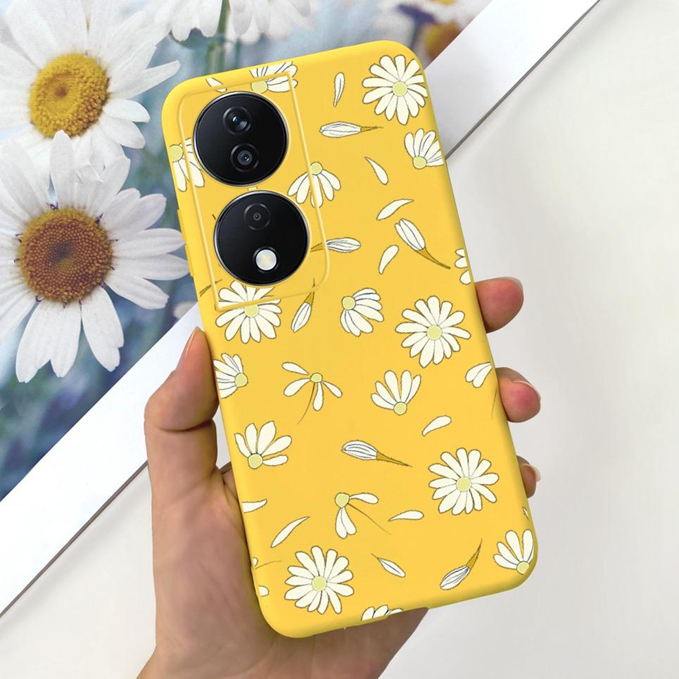

For Honor X7b Case Girly Fashion Flower Case Bumper For Huawei HonorX7b CLK-LX1 CLK-LX2 6.8 Shockproof Coque Cover Soft Silicon Honor X7b 5G