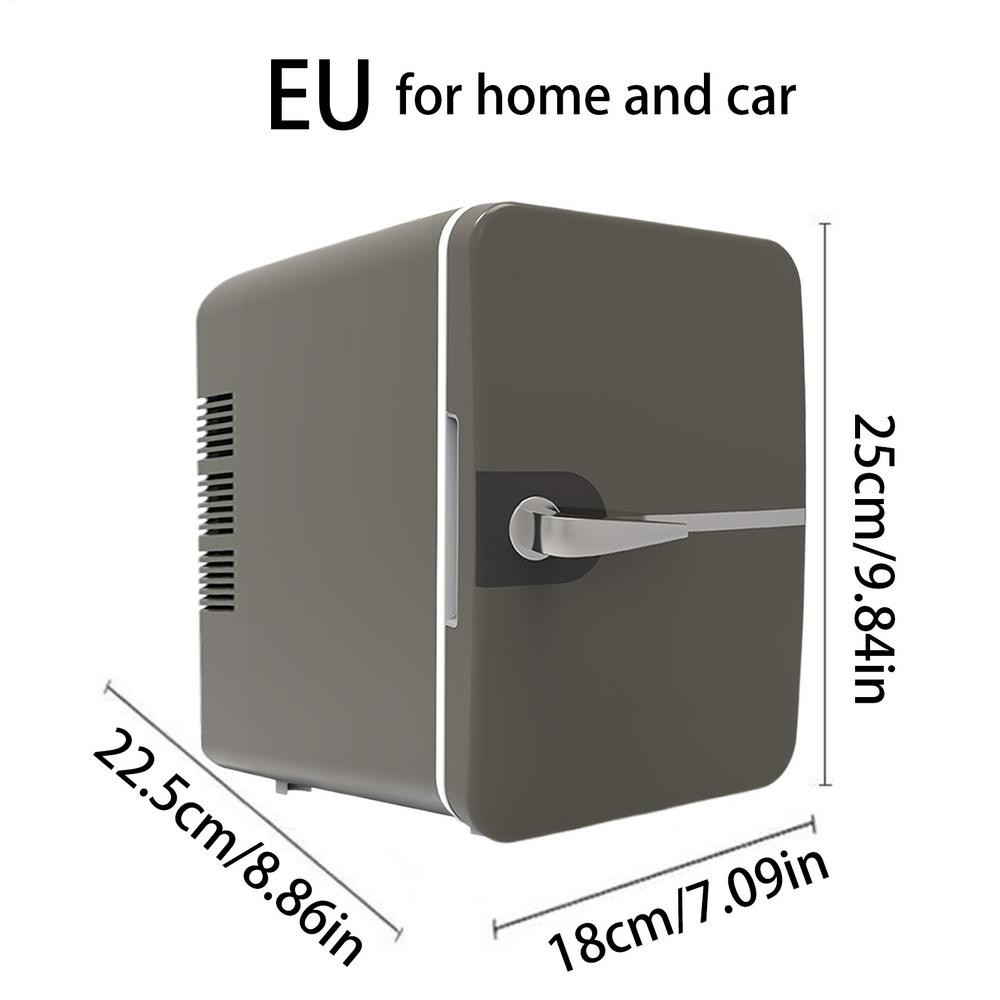 6L Mini Car Refrigerator 12V DC 100~240V AC Electric Portable Beauty Cooler Warmer Freezer US/UK/EU Car Mini Fridge Ice Box