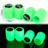 Luminous Valve Caps Car Tyre Night Glowing Decor Car Motorcycle Bicycle Wheel Hub Valve Stem Cap Car Tyre Styling Accessories