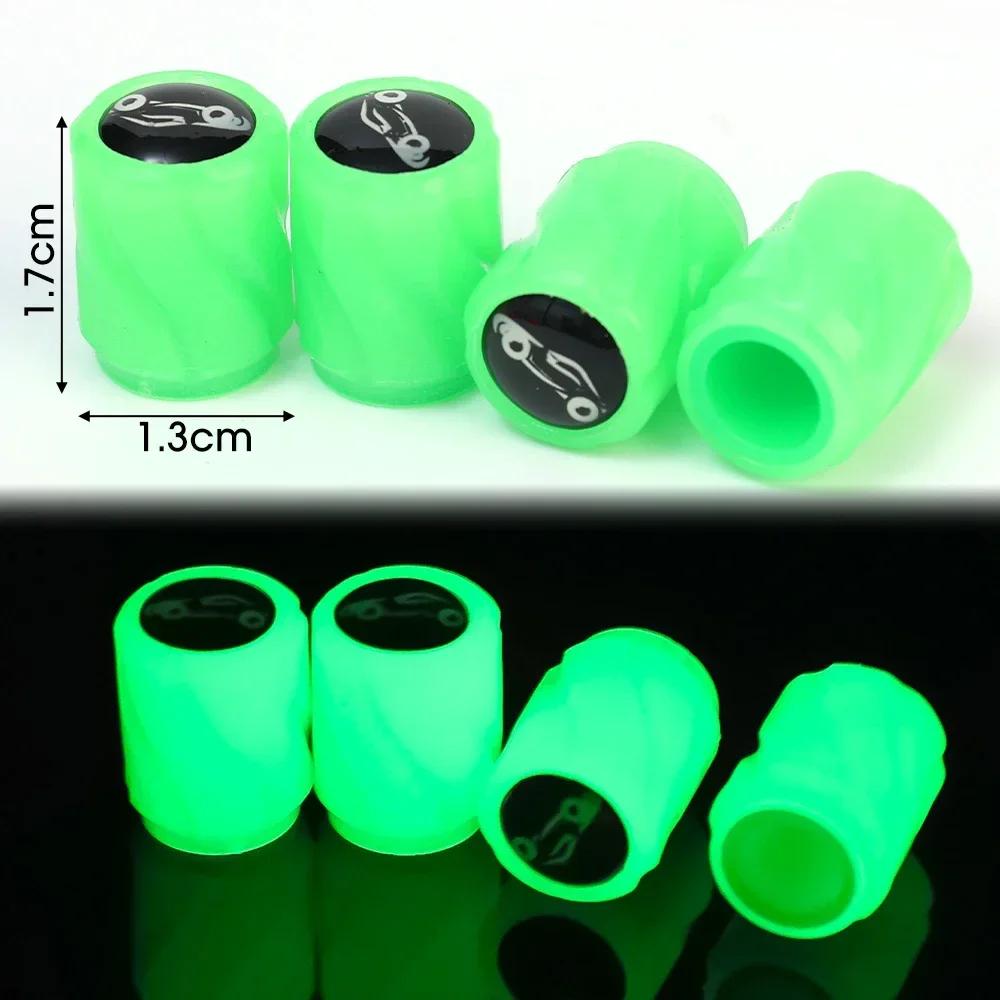 Capace de supapă luminoase pentru anvelope de mașină, decor strălucitor de noapte, mașină, motocicletă, butuc de roată de bicicletă, capac de supapă, accesorii pentru stilul anvelopei de mașină