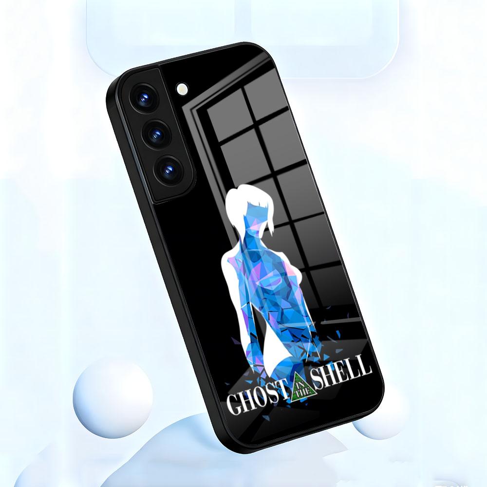 Anime G-ghost In The S-shell Phone Case For Samsung S26 S25 S24 FE S23 S22 S21 Plus S20 Ultra Note20Ultra Black Glass Cover
