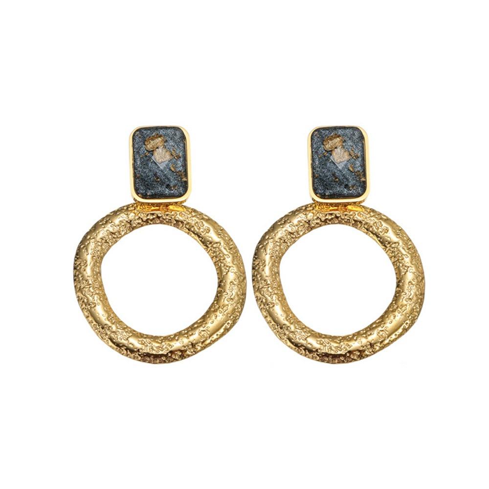 Irregular Surface Design Women's Earrings Exaggerate Textured Round Hoop Earrings  Daily