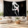 Scream Ghostface Wall Tapestry Home Decor Hanging Cloth Art Background Tapestry for Bedroom