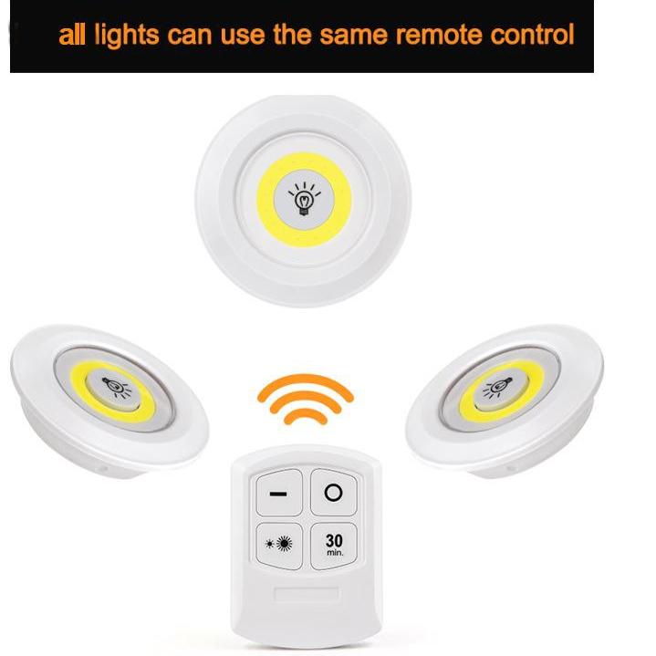 Lampka LED COB oświetlenie podszafkowe lampka nocna bezprzewodowy pilot możliwość przyciemniania lampa do szafy 3W super jasne oświetlenie szafy YSXX