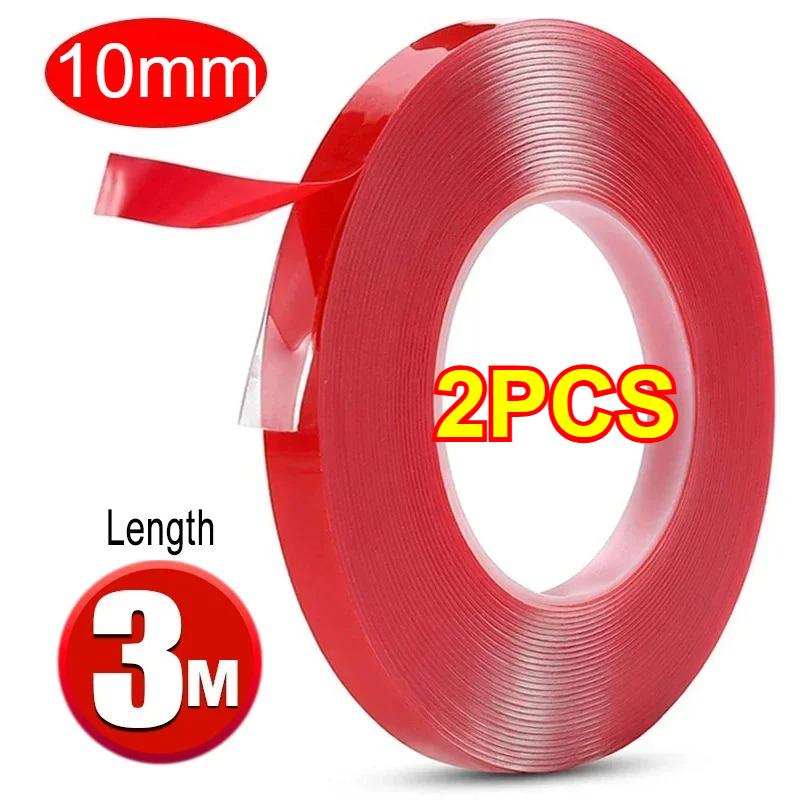 Car Strong Double Sided Adhesive Stickers Tape Nano Transparent Reusable Waterproof Auto Tape Clean Tools Car Protect Sticker