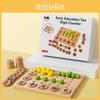 Wooden Math Learning Toy With Tengrid Array For Preschool Education And Handgrip Skill Development