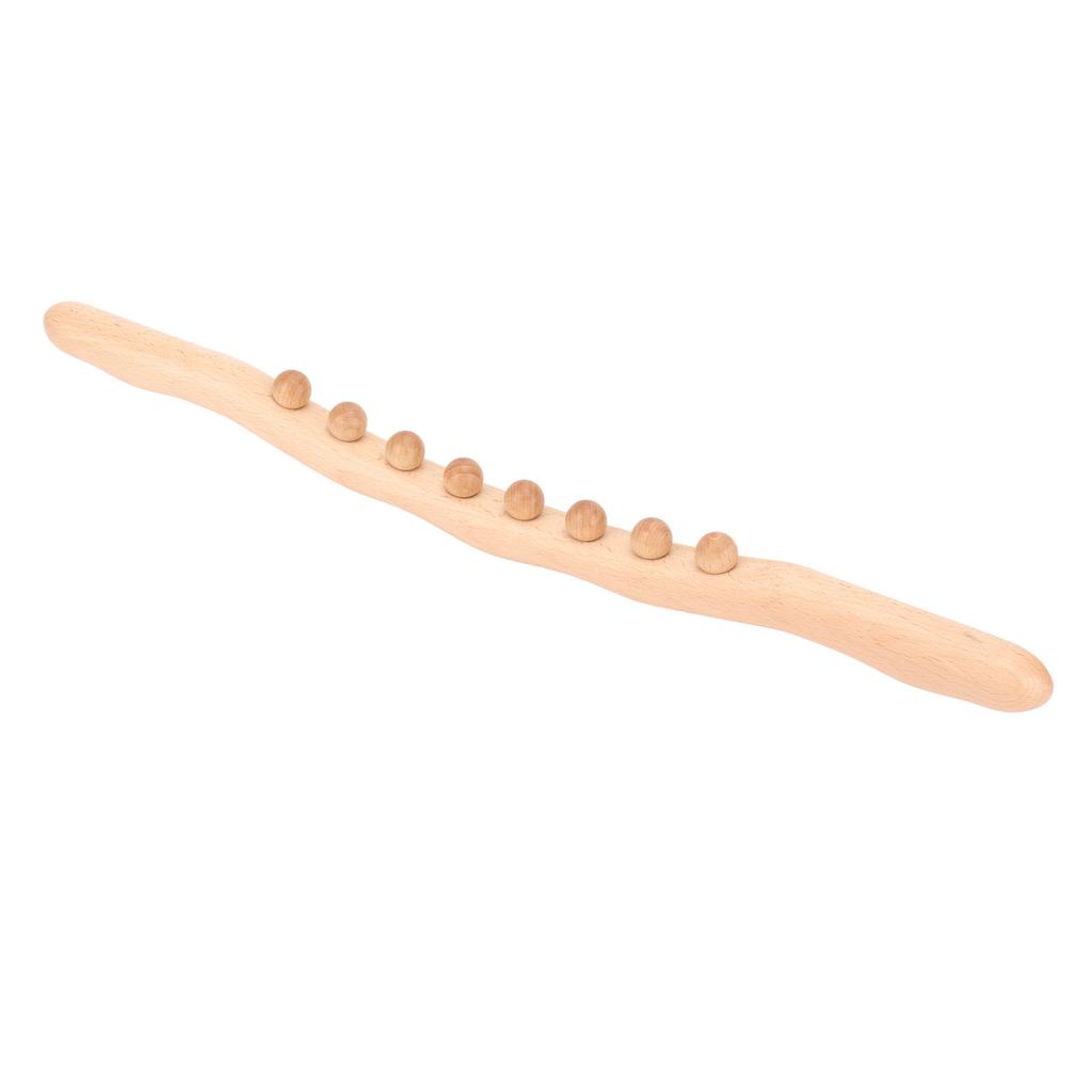 Sha Massage Tool Men Women Handheld 8 Bead Muscle Relax Wooden Scraping Stick for Neck Back