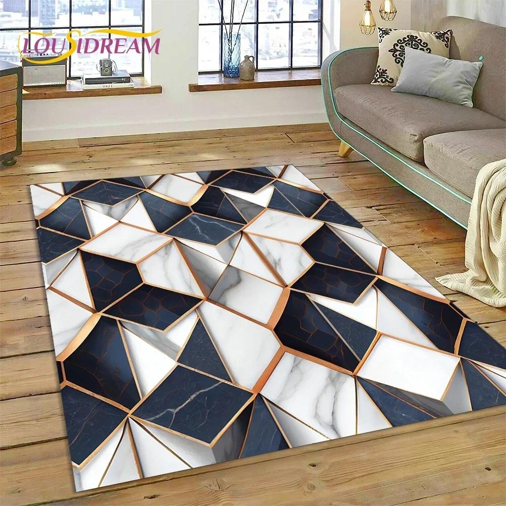 Luxurious Green Gold  Colour Marble Dream Carpet Rug for Bedroom Living Room Sofa Decoration,Children Game Large Decor Floor Mat