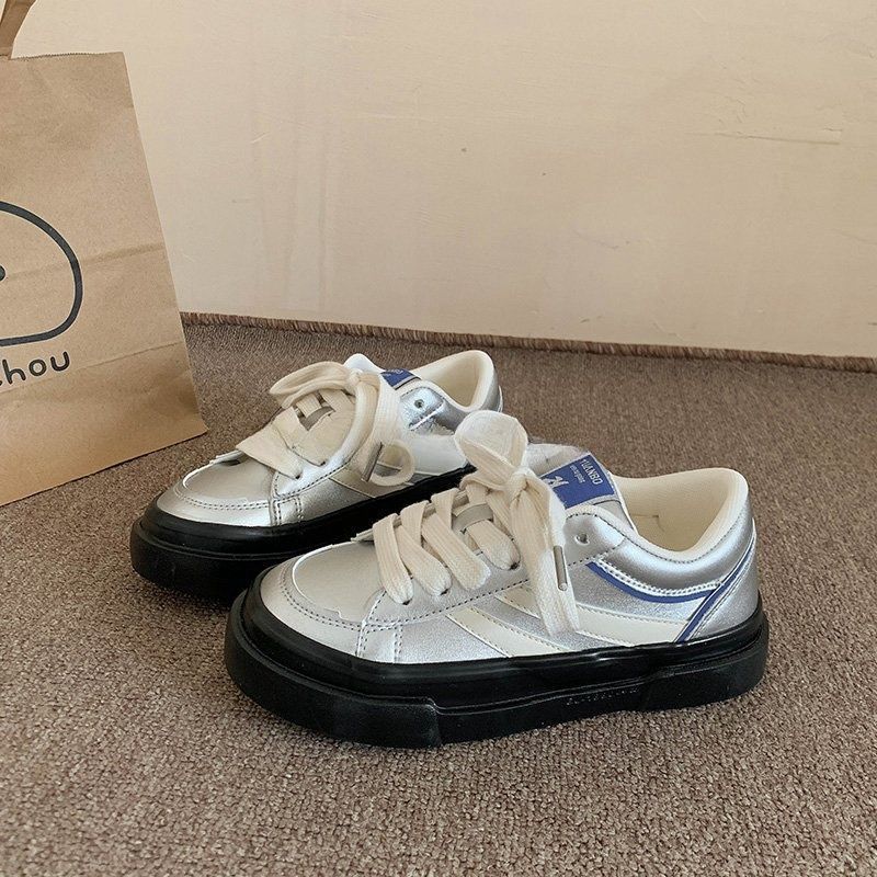 Korean Thick Baseplate Shoes Women's 2025 New Summer Shoes Women's Shoes Versatile Student Casual Shoes Tide